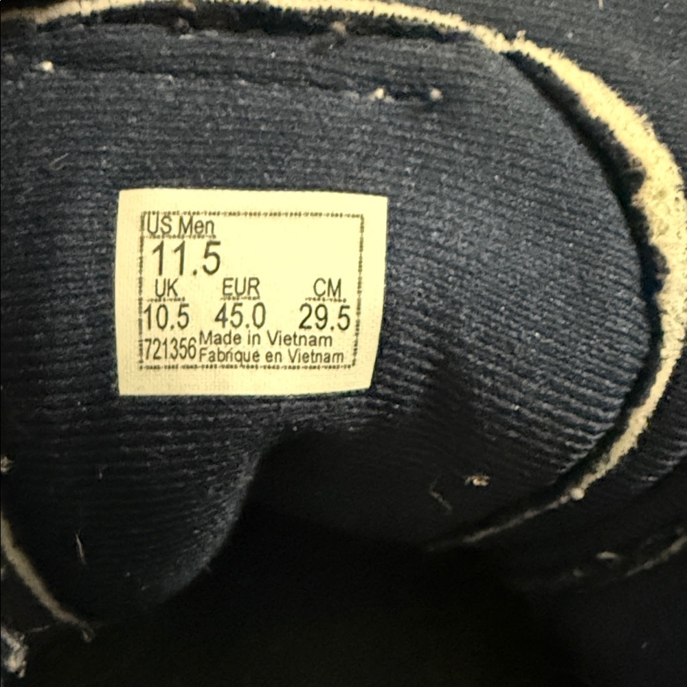 Vans High-Top Sneakers in Dark Blue and White - Picture 6 of 6